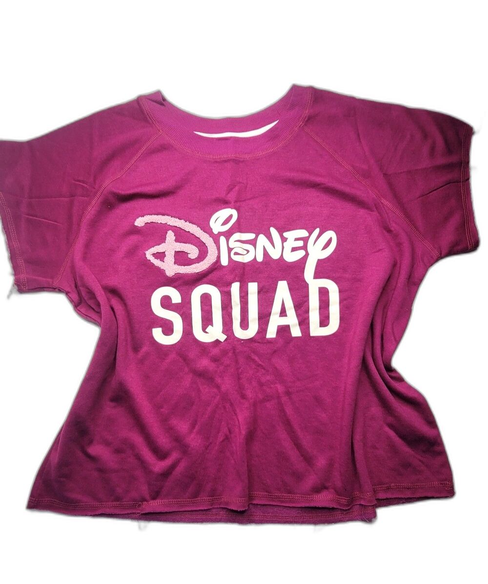 Disney Squad XL Purple Sleepwear Crop Pullover Sweatshirt